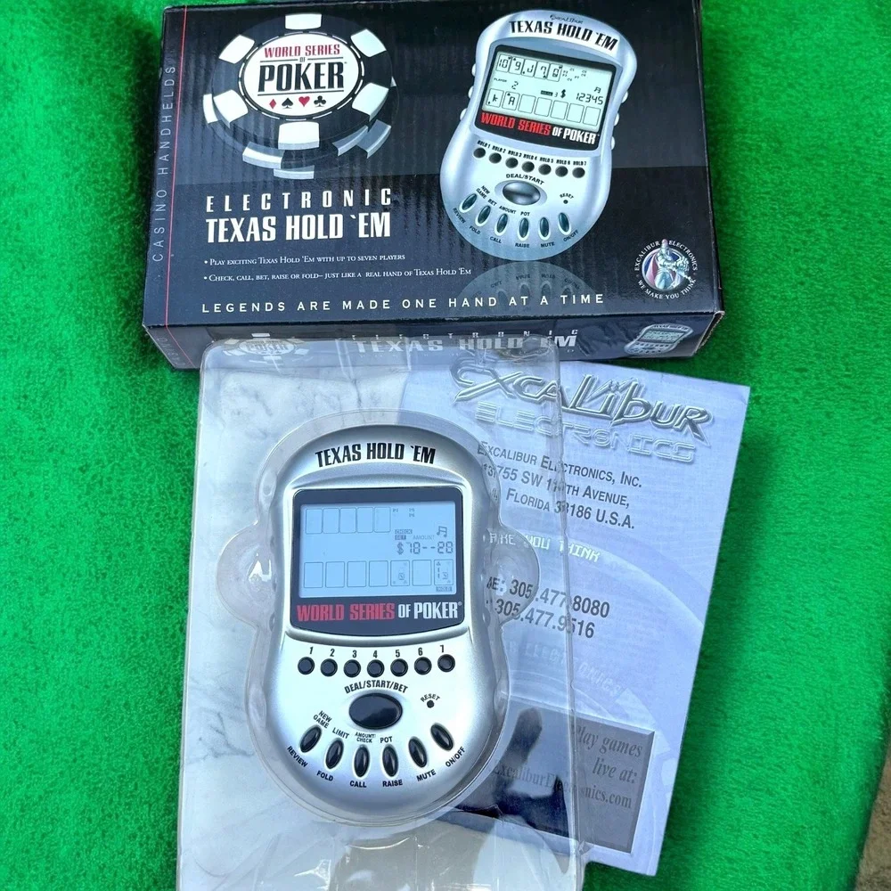 Excalibur World Series of Poker Texas Hold‎ 'Em Handheld Electronic Game.